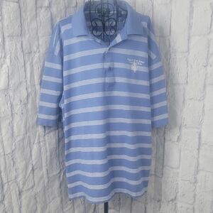 RTJ Golf Trail Polo Shirt Men's XXL Blue Striped Golf Tee